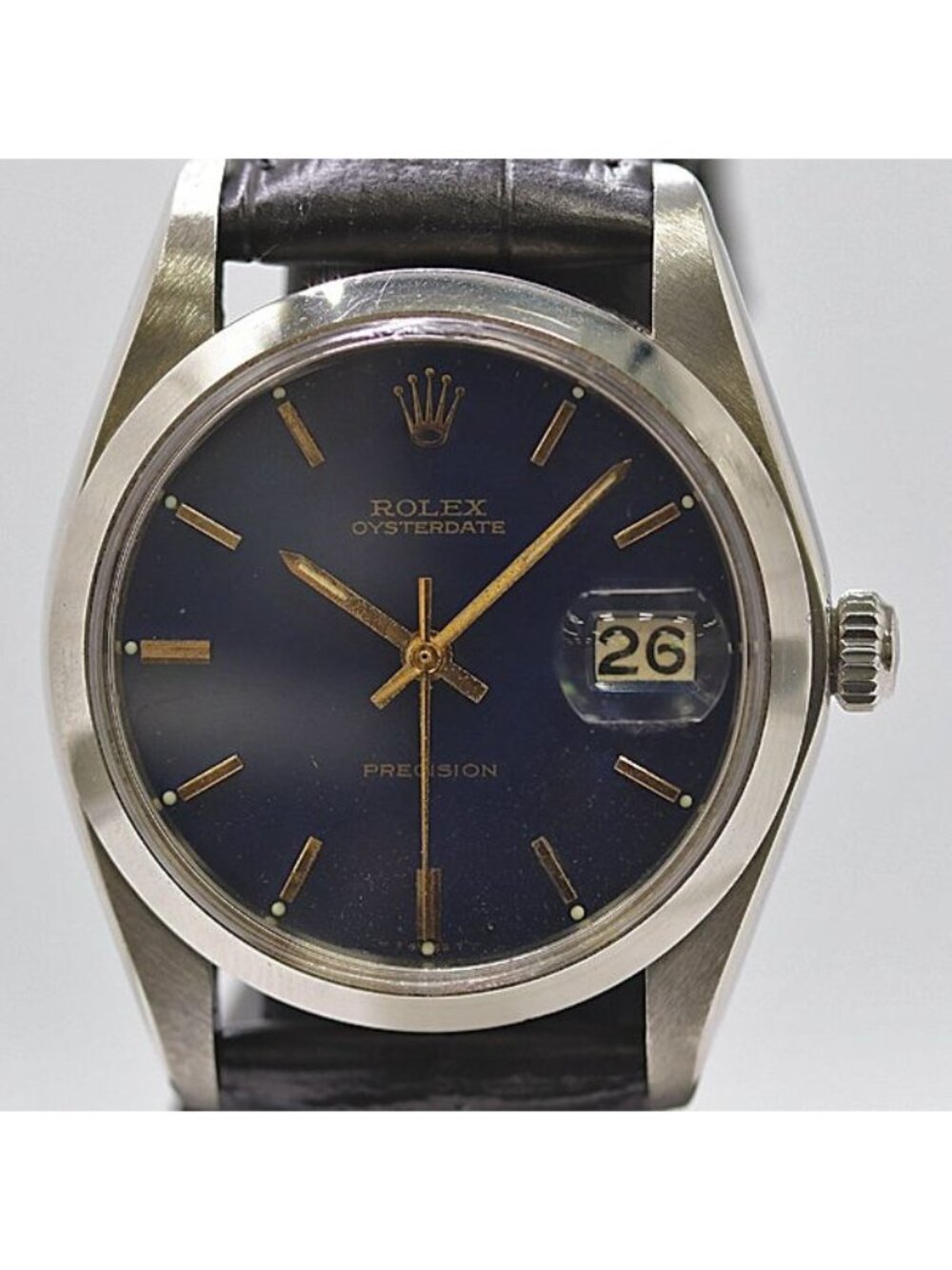 Rolex Oistar Date Precision Hand Wound Navy Dial Watches Mtm Watch